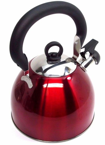 Red stainless steel whistling - red,